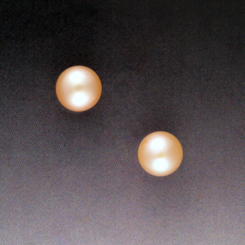 Click to view detail for MB-E196PP Peach Pearl Studs $78